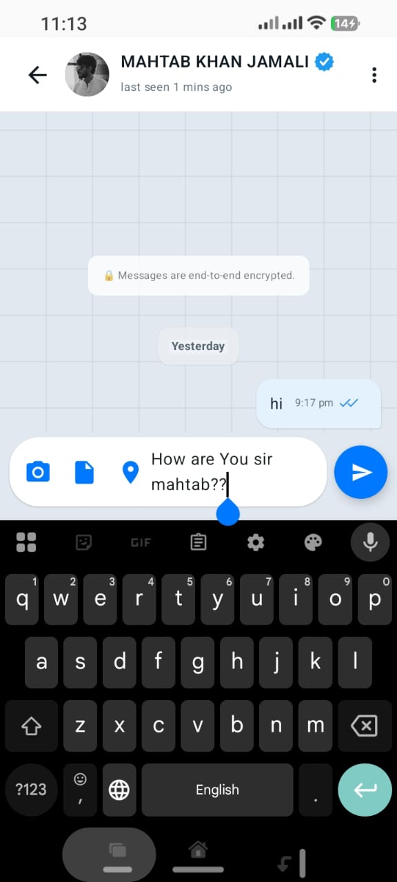 eChat App Screen
